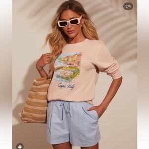 Capri Italy long sleeve graphic sweatshirt